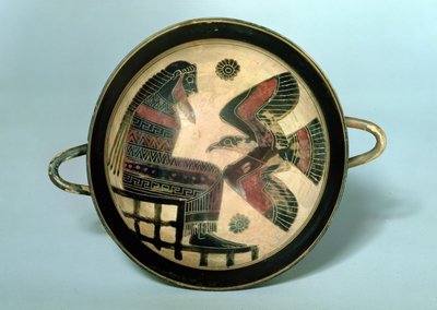 Laconian Cup Depicting Zeus and the Eagle, c.550 BC by Naukratis Painter